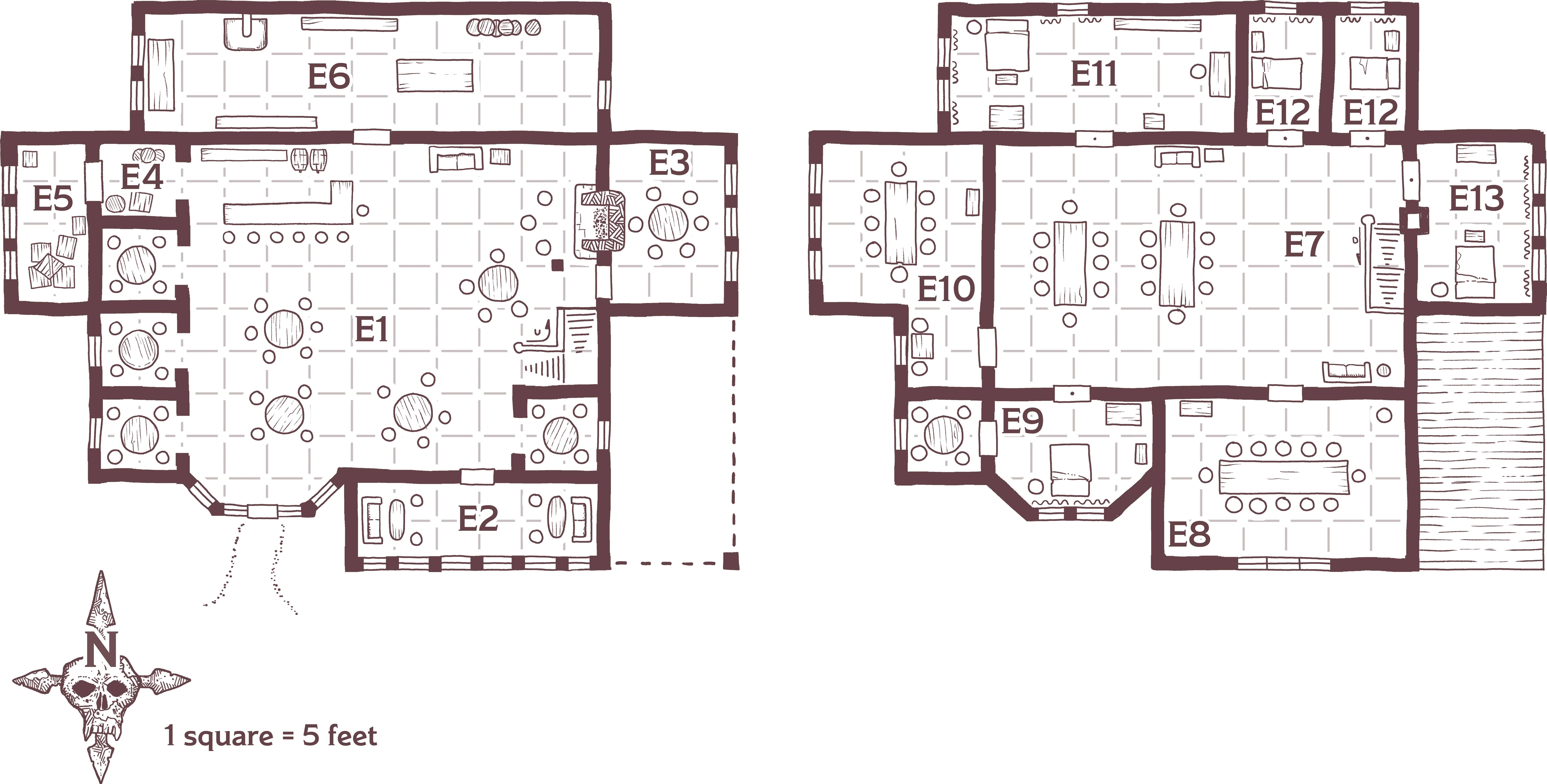 Mapa 1.2: Taverna Elfsong