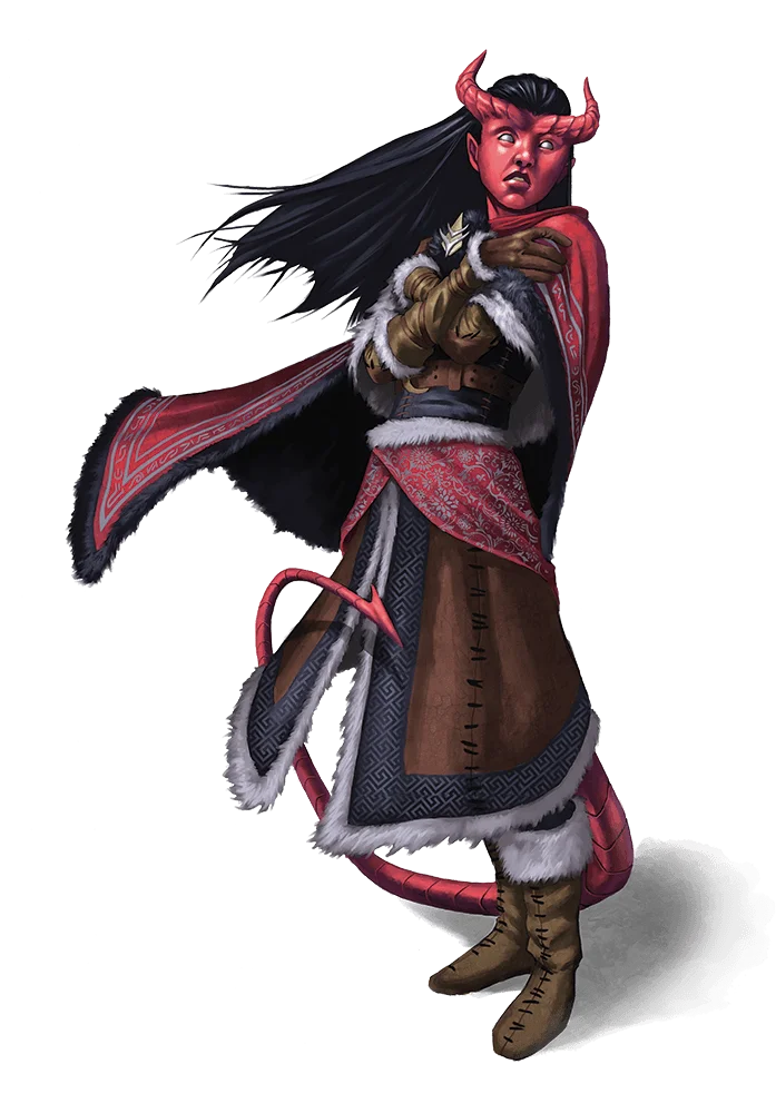 D&d 5e female noble sorcerer with dragon race. she is 5ft 4 inches tall  with long red hair and oranges eyes. she most look powerful in her noble  red clothes. she is