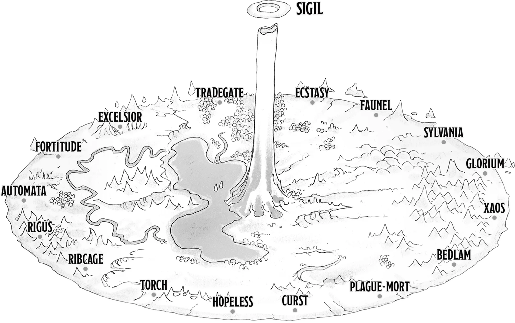 Sigil and the Outlands with Gate-Towns Max Dunbar